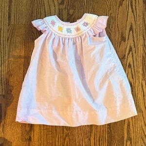 Charming Pink Kids Dress with Floral Accents